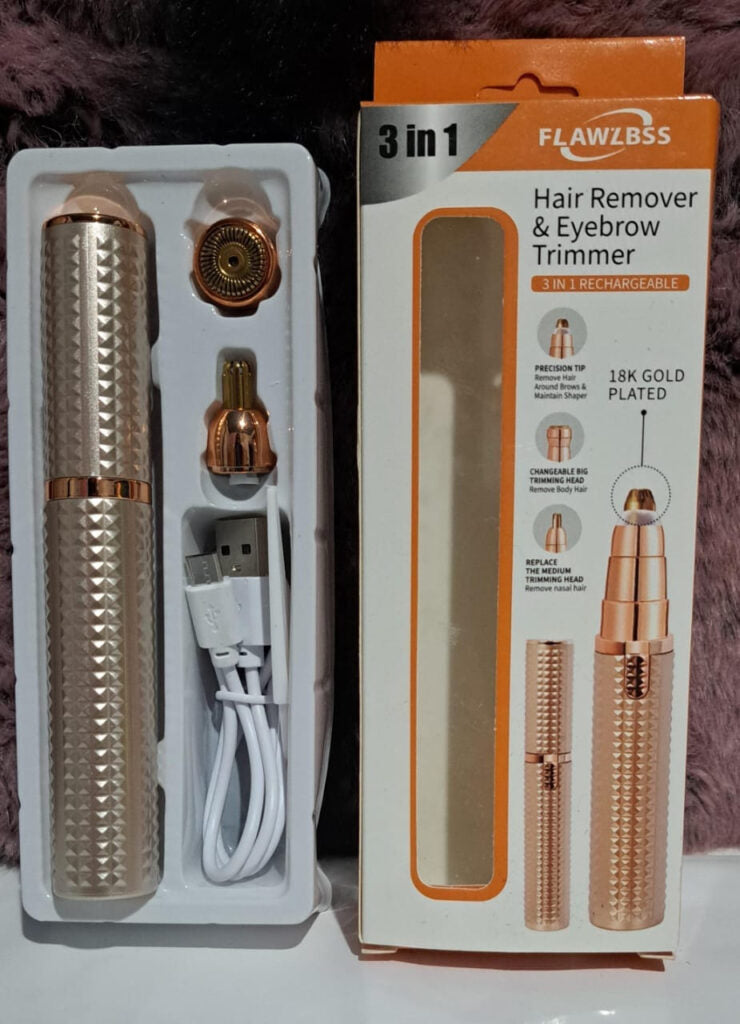 3 In 1 Flawless Facial Hair Remover & Eyebrow Trimmer