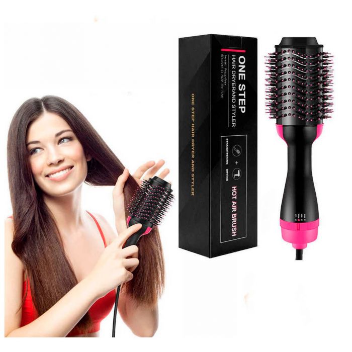 3‑in‑1 Hair Dryer with Comb, Hair Straightener
